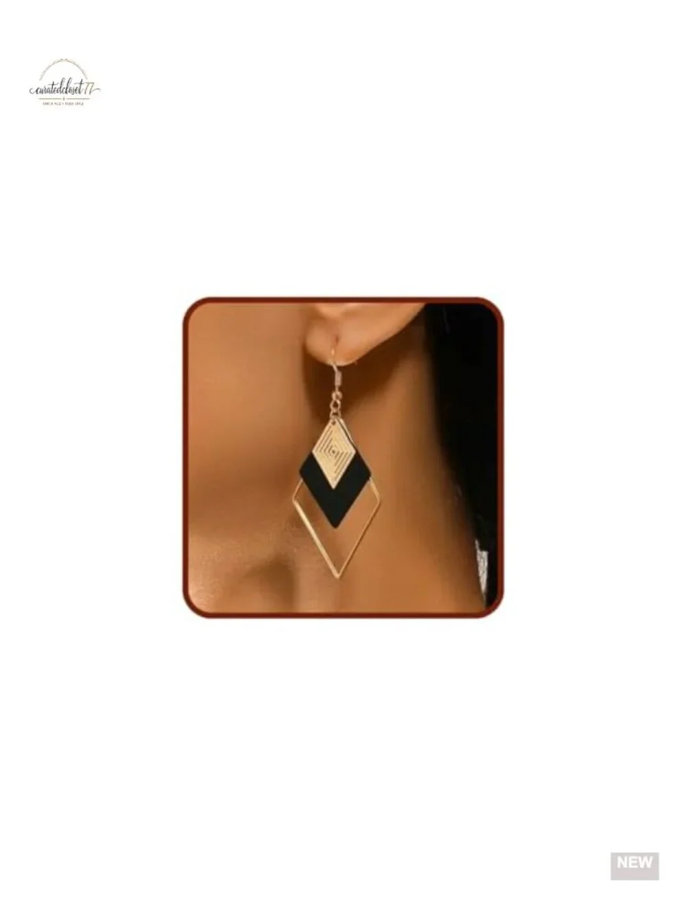 Teardrop Leaf Dangle Earrings Layered Geometric Statement Earrings Lightweight